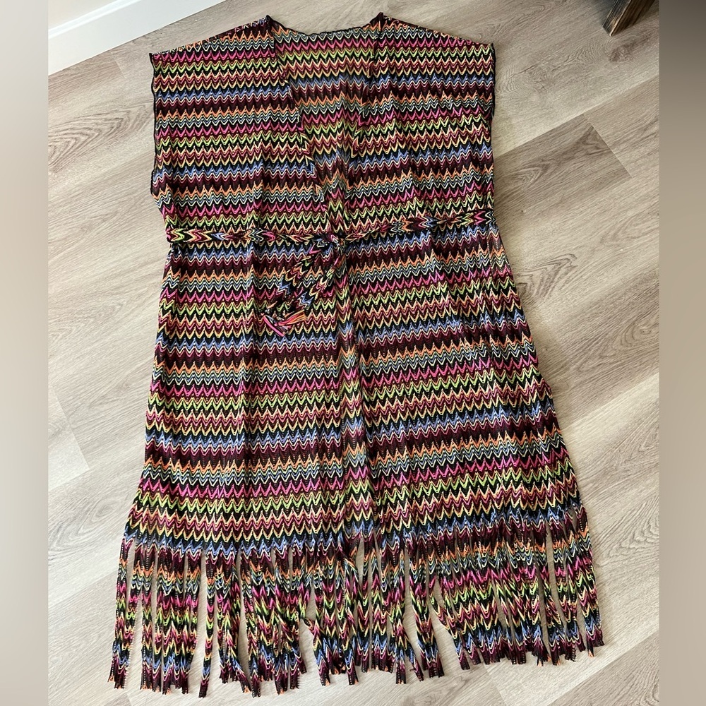 Colorful Chevron Maxi coverup